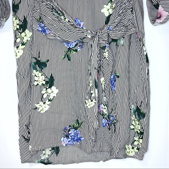 Entro • Striped Floral Print Dress - Picture 3 of 6